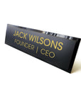 Custom Engraved Acrylic Desk Name Plate, Personalised Professional New Job Title Sign, Office Accessory, Title Banner, Job Role Quote Plaque