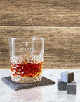 Personalised 310ml Whiskey Diamond Pattern Glass, Custom Engraved Scotch Tumbler, Wedding Favours, Housewarming, Groomsman, Corporate Gift