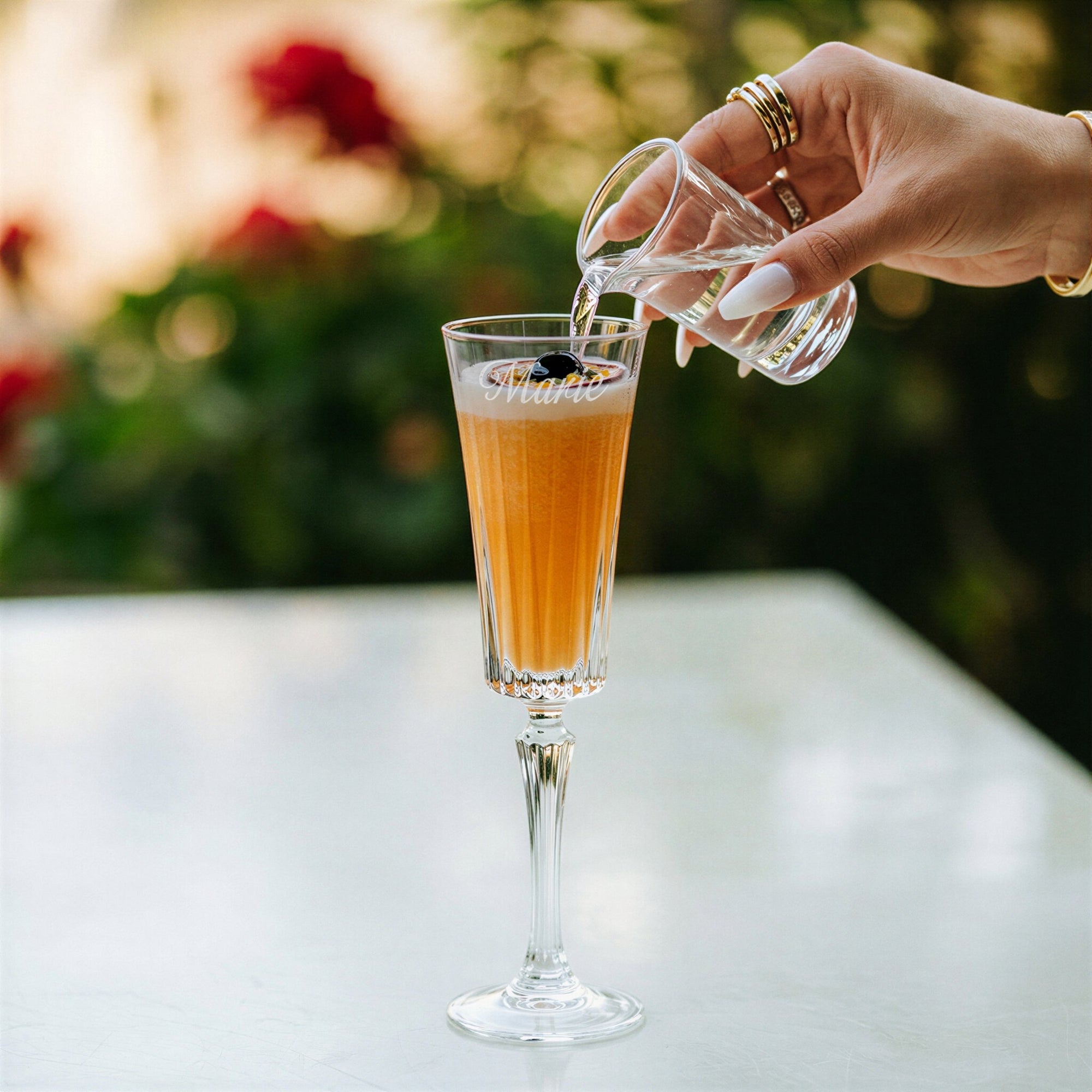 Personalised Engraved 210ml Italian Crystal Timeless Champagne Flute