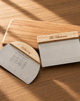 Food grade 430 stainless steel dough scraper with beechwood handle