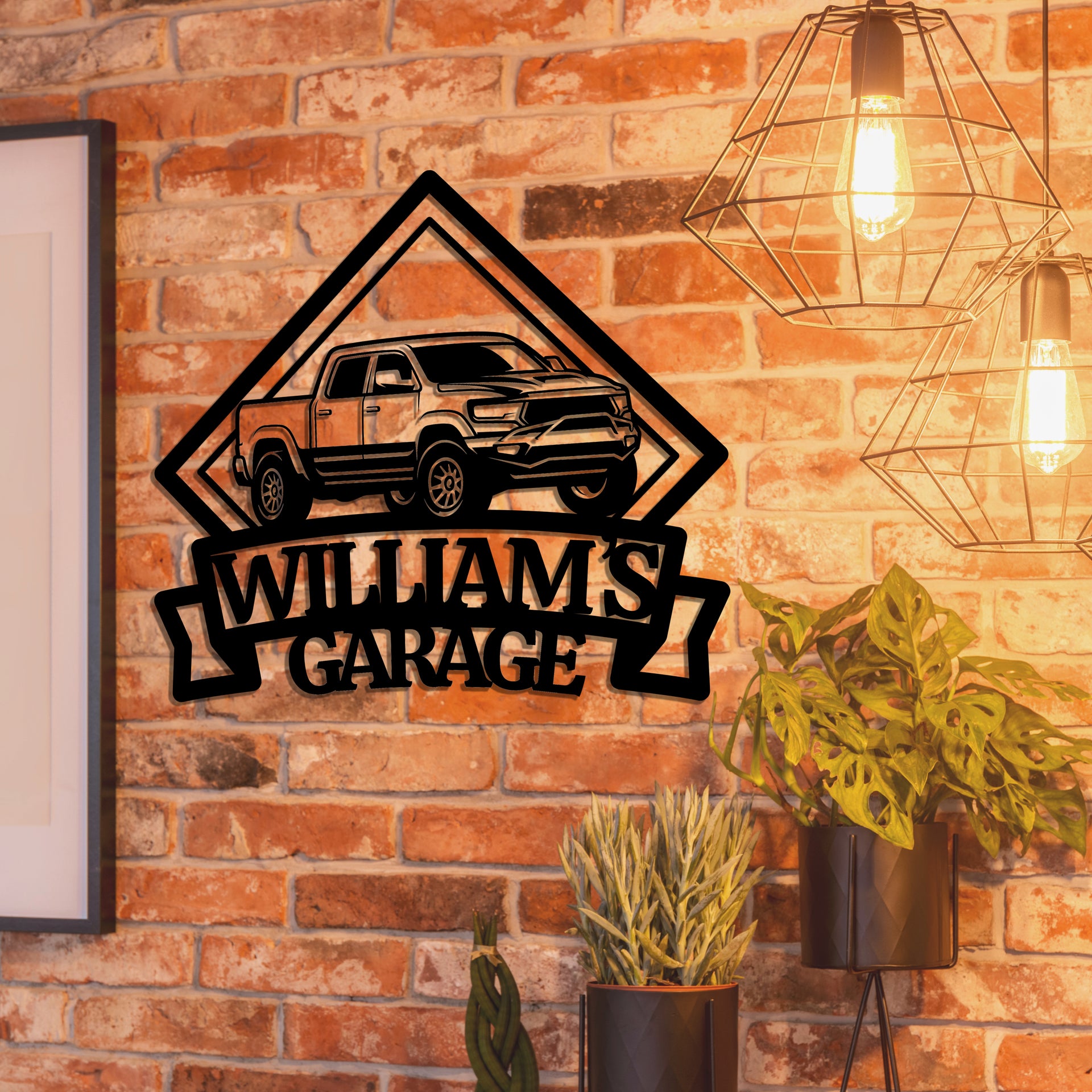 Personalised Garage Shed Sign, Custom Wall Art, Stylish Home Decor ...