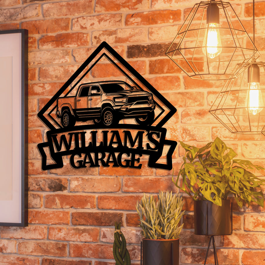 Personalised Garage Shed Sign, Custom Wall Art, Stylish Home Decor, Mechanic Workshop, Handyman Tools Diamond Signage, Dad Man Cave Plaque