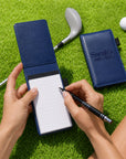 Custom Engraved Leatherette A7 Small Pocket Notebook/ Golf Scorecard Holder