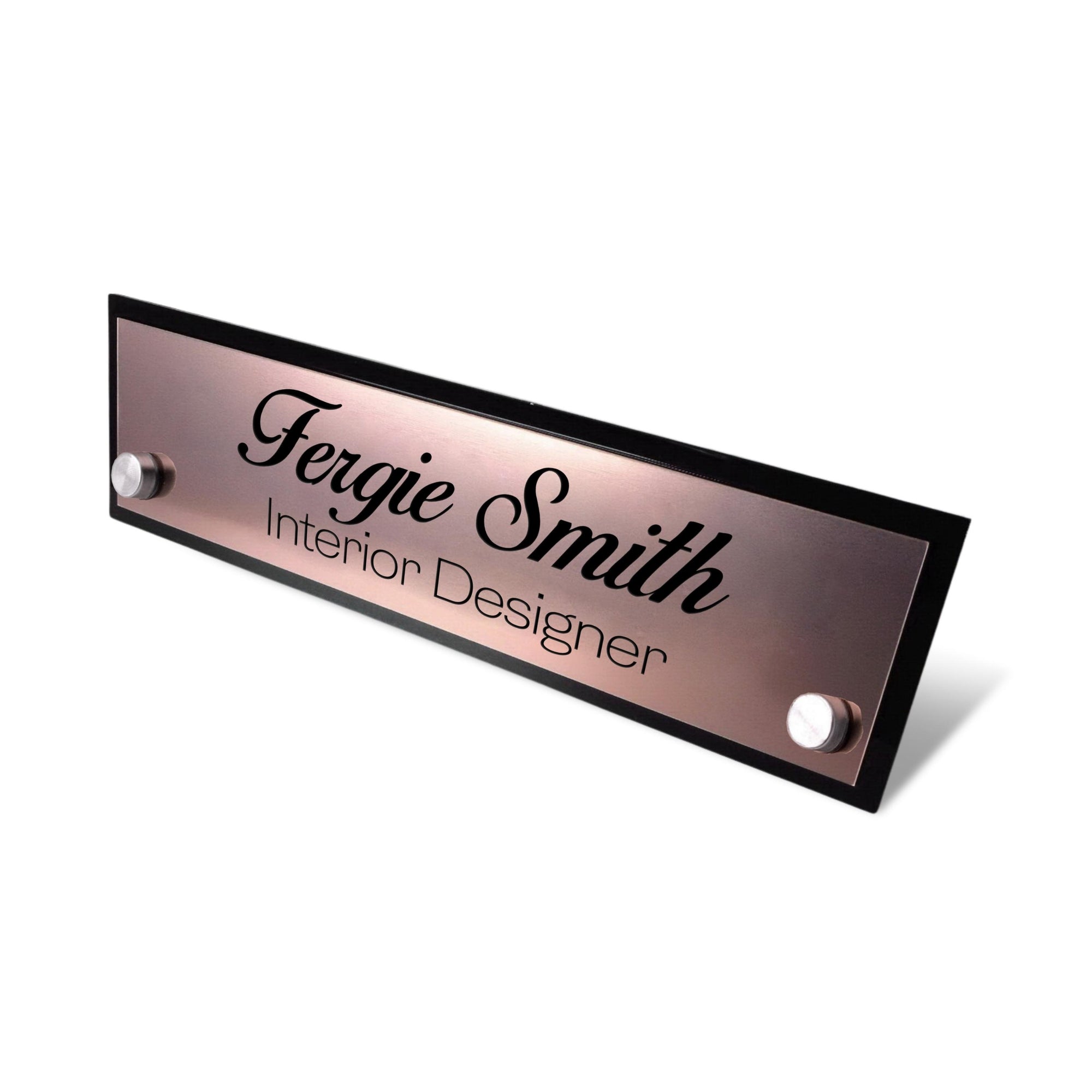 Custom Engraved Standoffs Acrylic Desk Name Plate, Personalised Professional New Job Title Sign, Office Accessory, Title Banner, Job Role Quote Plaque