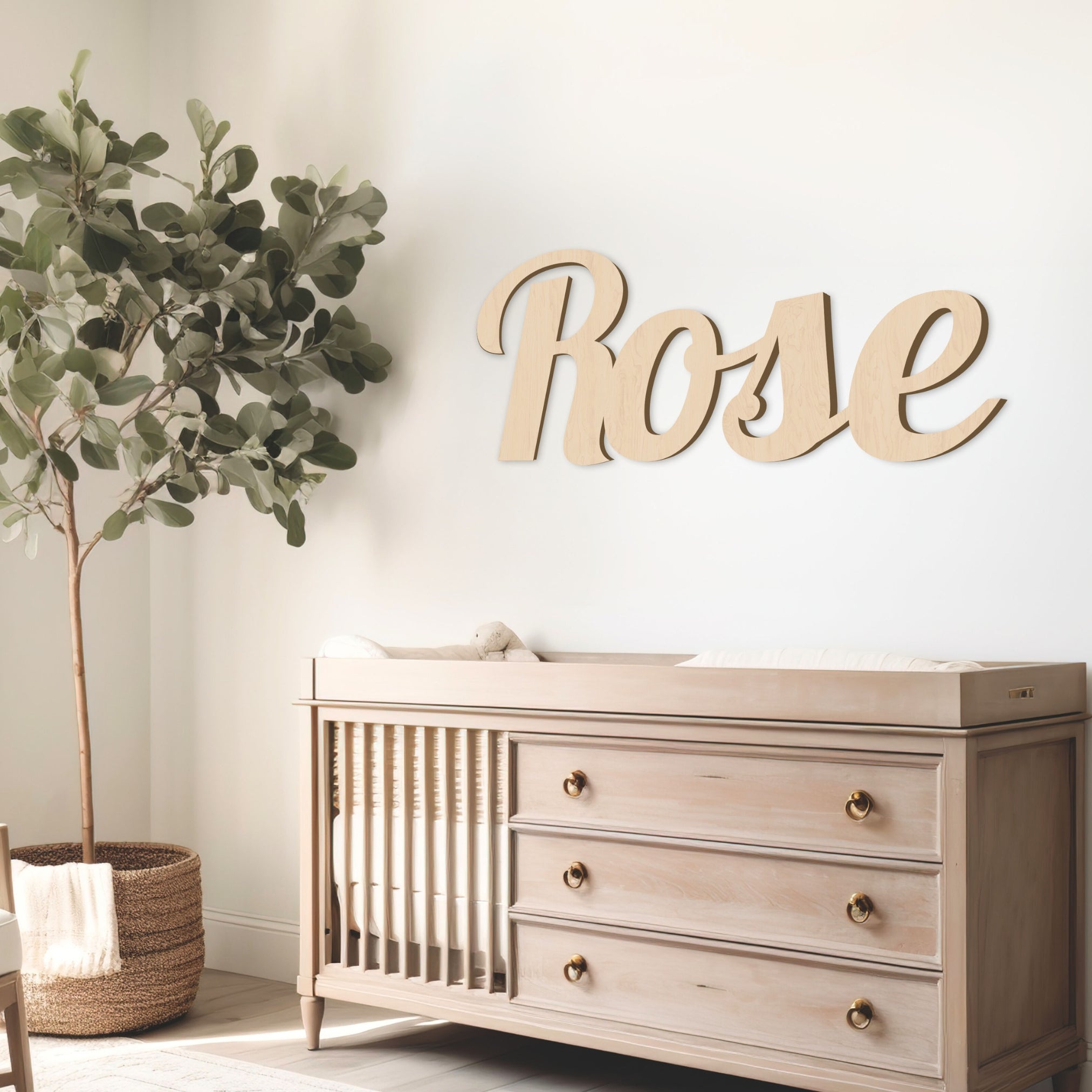 Custom Acrylic Mirror/ Plywood Script Name Sign, Personalised Wooden ...