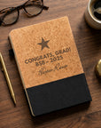 Personalised Engraved Cork & Fabric A5 Journal Notebook