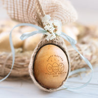 Personalised Wooden Easter Egg, Engraved Custom Rabbit Bunny Eggs, Baby Memory My First Easter Gift/ Festive Basket Decor
