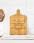 Personalised Solid Wooden Serving Cheese Handle Tray Cutting Board, Engraved Charcuterie Platter, Custom Housewarming, Corporate, Mother's Gift