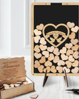 Custom Made Laser Cut Plywood & Acrylic Rectangle Wedding Heart Drop Box, Rustic Personalised Guest Book Alternative, Stationery Table Decor