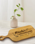 Personalised Oak Wooden Cheese Serving Board, Custom Engraved Cutting Chopping Paddle Tray, Charcuterie Platter, Housewarming Corporate Gift