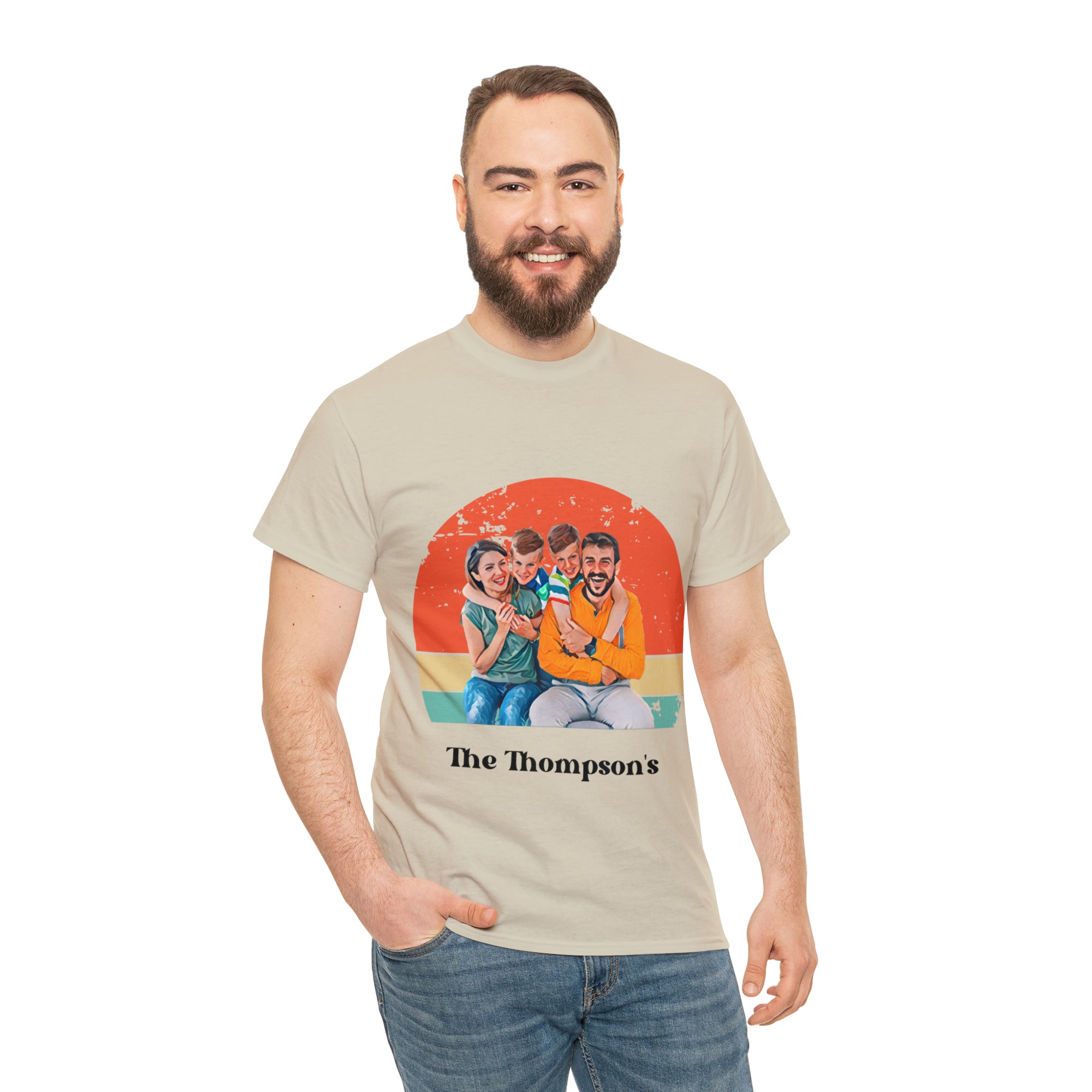 Customise Your Own Photo Unisex T-shirt - Retro Vintage Style