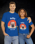 Customise Your Pet Photo Unisex T-shirt Retro Vintage Style, Dog Lover Shirt, Cat Image Custom T Shirt, Personalised Tee Shirts Birthday Gift