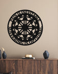 Personalised Buddha Quotes Wall Accent, Customised The Wheel of Samsara Sign Meditation Yoga Studio, Reincarnation Dharma Decor Hoop Zen Art