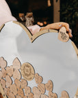 Custom Made Laser Cut Plywood Heart Shape Wedding Drop Box, Rustic Personalised Name & Date Guest Book Alternative, Stationery Table Decor