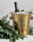 Personalised Matt Gold Champagne Ice Bucket, Custom Engraved Wine/ Beverage Tub, Housewarming, Wedding, Engagement, Christmas Barware Gift