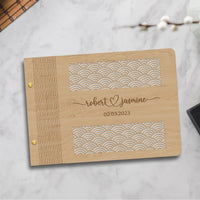 Custom Laser Cut & Engraved Wooden Wedding Guest Book, Personalised Plywood Alternative/ Traditional Birthday Guestbook Keepsake, Rustic/ Vintage Party Decor
