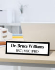 Custom Engraved Acrylic Desk Name Plate, Personalised Professional New Job Title Sign, Office Accessory, Title Banner, Job Role Quote Plaque