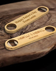 Personalised Wooden Bar Blade Beer Bottle Opener, Custom Engraved Logo Corporate Gift, Wedding Favour, Groomsmen, Father's Day, Teacher Gift