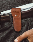 Personalised Wooden Handle Corkscrew & Leather Pouch Wine Set, Bottle Opener, Custom Logo Knife Foil Cutter, Corporate/ Groomsmen/ Dad Gift