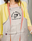 Personalised Crossover Canvas Workshop Pockets Apron, Customised Adjustable Straps Chef, BBQ, Handyman, Gardener, Farmer, Kitchen Waiter Bib