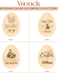 Custom Engraved Wooden Easter Egg