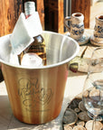 Personalised Matt Gold Champagne Ice Bucket, Custom Engraved Wine/ Beverage Tub, Housewarming, Wedding, Engagement, Christmas Barware Gift