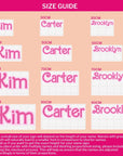 Acrylic 3D Double Layered Barbie Script Name Sign - 2 Rows