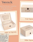 Custom Engraved Wedding/ Anniversary Wooden Treasure Keepsake Box