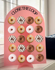 Customised 3D Acrylic Donuts Arch Wall Stand Display