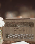 Custom Made Laser Cut & Engraved Plywood Wishing Well Box, Personalised Name & Date Money, Envelope, Card Boxes, Rustic Wedding Memory Keepsake Gift