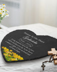 Personalised Photo Memorial Heart Slate Sign, Custom Print In Loving Memory Garden Stone Funeral Cemetery Plaque Display, Pet Loss Pray Gift