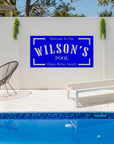 Custom Made Oasis Retreat Poolside Sign, Personalised Name Acrylic Pool Bar, Grill & Chill Backyard/ Patio/ Deck Wall Art, Housewarming Gift