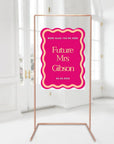 Custom Double Acrylic Hens Party Welcome 3D Wave Sign, Personalised Mirror Names Wedding, Engagement/ Bridal Shower/ Birthday Signage Decor