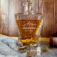 Personalised 950ml Whiskey Decanter | Custom  Engraved Vintage Whisky Carafe, Housewarming, Birthday, Groomsmen, Barware, Gifts for Him/Dad