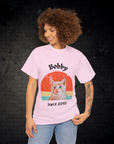 Customise Your Pet Photo Unisex T-shirt Retro Vintage Style, Dog Lover Shirt, Cat Image Custom T Shirt, Personalised Tee Shirts Birthday Gift