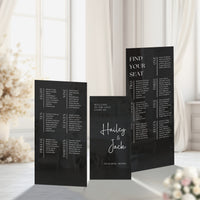 Personalised Acrylic Reception Wedding Signage Bundle, Custom UV Print 3 Mirror Welcome Signs Set, Engagement/ Bridal Shower/ Birthday Decor