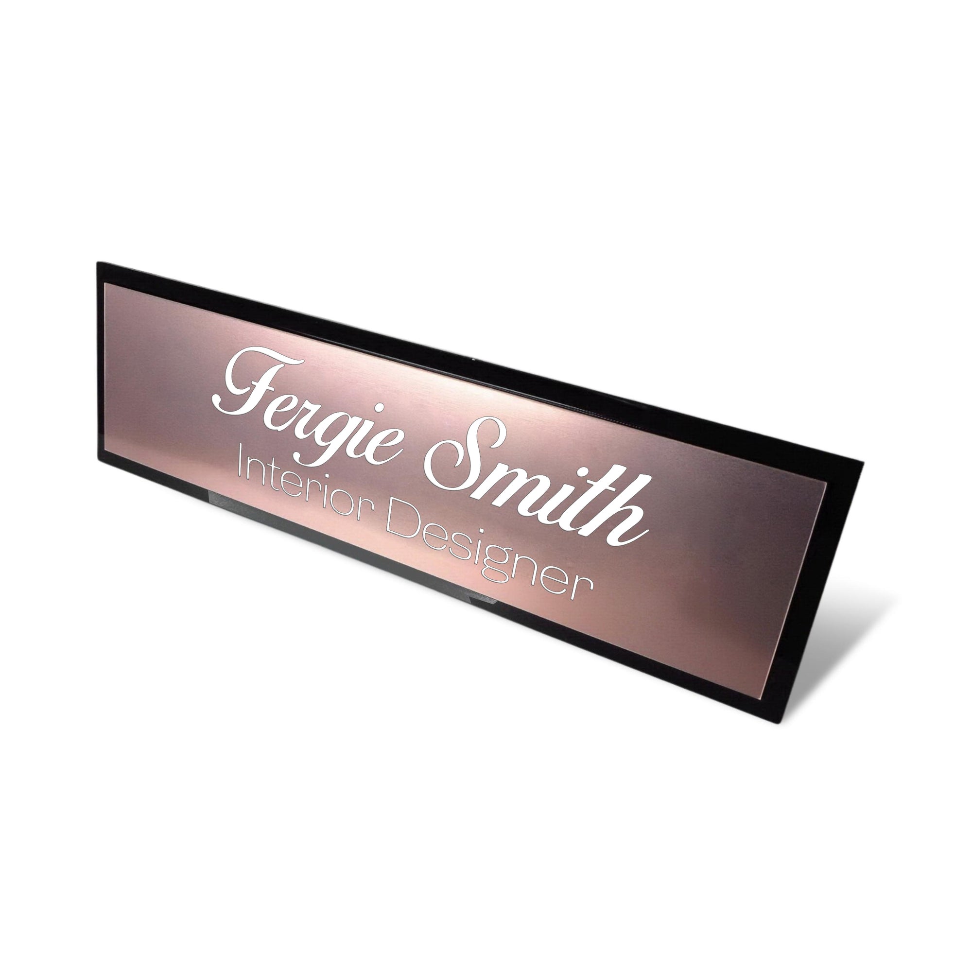 Custom Engraved Acrylic Desk Name Plate, Personalised Professional New Job Title Sign, Office Accessory, Title Banner, Job Role Quote Plaque