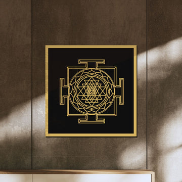 Custom 3D Double Acrylic Mandala Sri Yantra Wall Art Square Plaque Sacred Geometry Hanging Sign Meditation Spiritual Decor Housewarming Gift