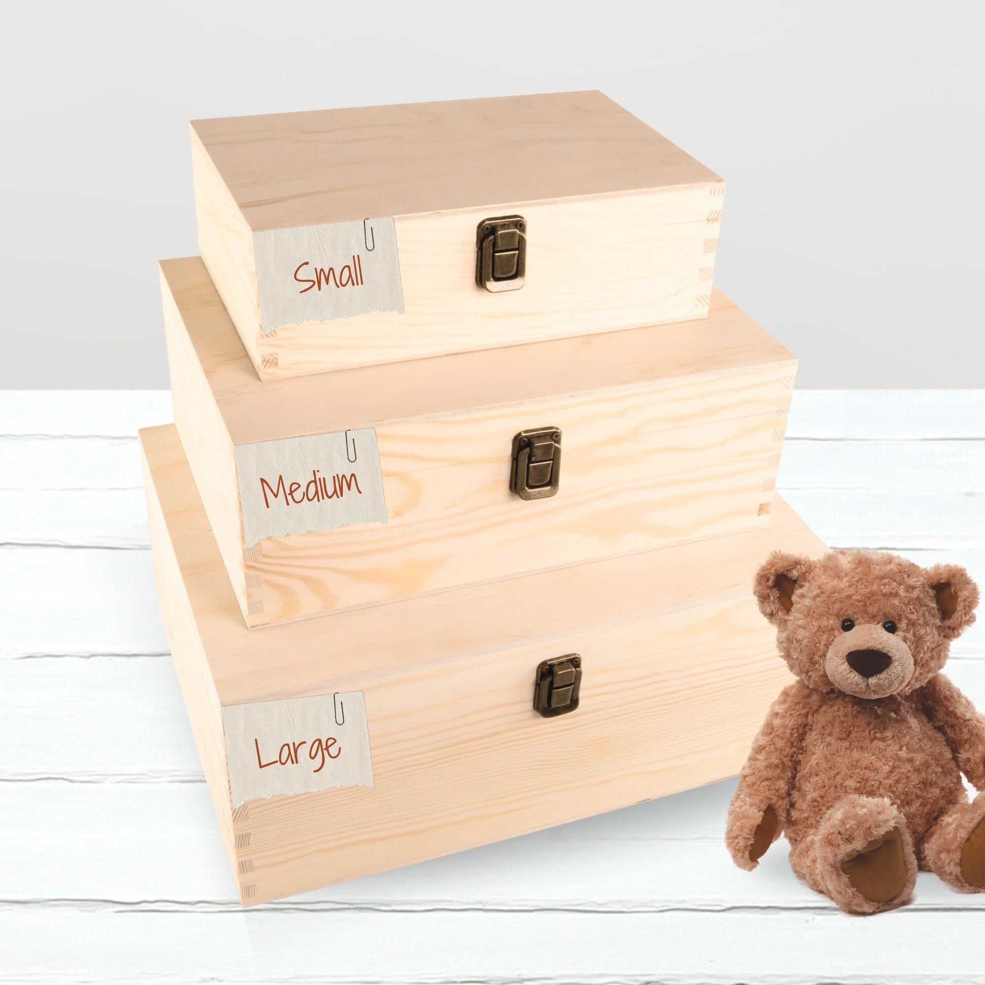 Personalised New Born Baby Wooden Keepsake Box, Custom UV Print Cartoon Water Paint Memory Boxes Treasure Storage First Birthday Shower Gift