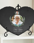 Personalised Photo Memorial Heart Slate Sign, Custom Print In Loving Memory Garden Stone Funeral Cemetery Plaque Display, Pet Loss Pray Gift