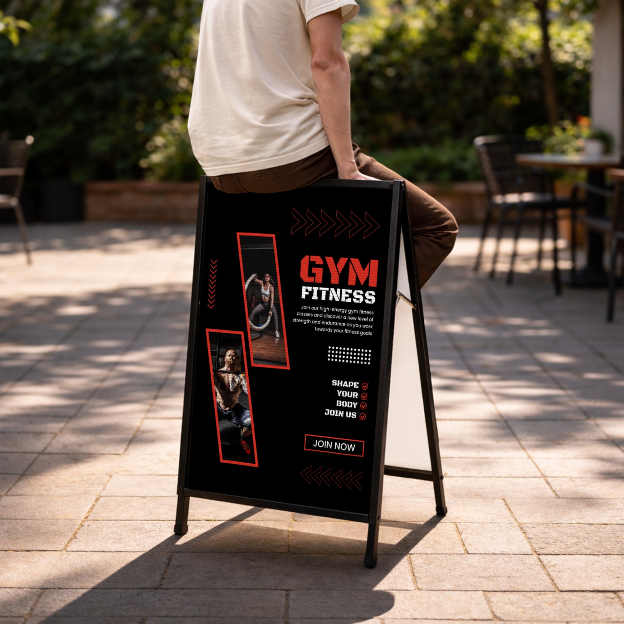 A-Frame Sign &amp; Custom Print Corflute Inserts, Poster Footpath Sign, Real Estate, Outdoor Sidewalk Advertising Board, Cafe, Business Signage