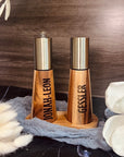 Personalised Acacia Salt Shaker and Pepper Grinder & Base Set, Custom Engraved Manual Spice Mill Crusher, Kitchen Utensils Housewarming Gift