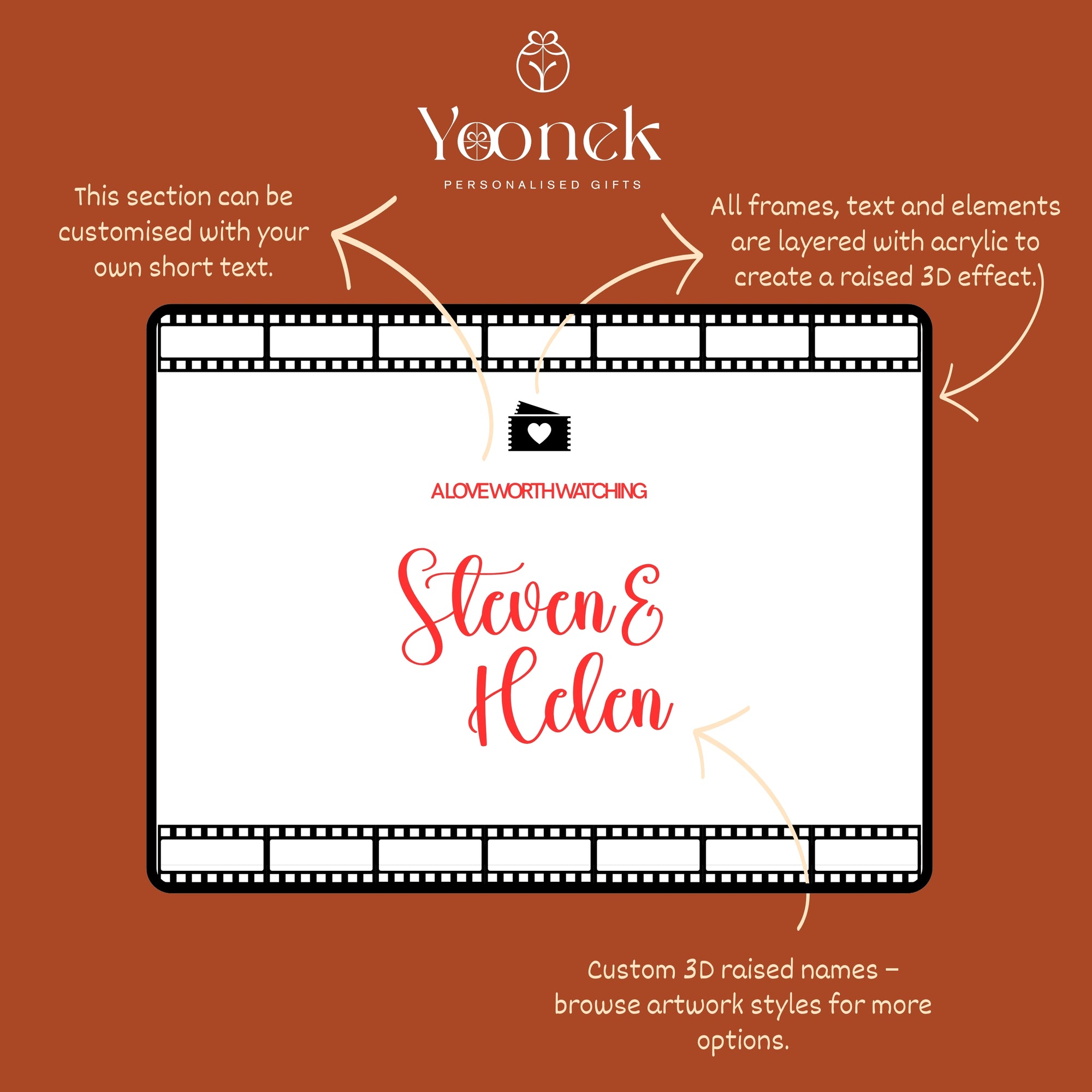 Custom 3D Acrylic White Wedding Cinefilm Guest Book Alternative, Personalised Couple Name &amp; Date Instax Polaroid Photo Sign, Welcome Signage