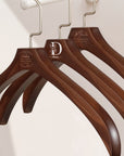 Custom Deluxe Contoured Wide Shoulder Wooden Hanger, Personalised Logo Retail Fashion Hangers Wedding Groomsman Bridesmaid Housewarming Gift