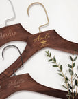 Custom Deluxe Square Wide Shoulder Wood Hanger Rotatable Hook, Personalised Logo Commercial Heavy Hangers, Wedding Groomsman Bridesmaid Gift