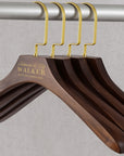 Custom Deluxe Square Wide Shoulder Wood Hanger Rotatable Hook, Personalised Logo Commercial Heavy Hangers, Wedding Groomsman Bridesmaid Gift