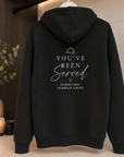 Custom Embroidered 520gsm Heavyweight Unisex Black Hoodie & Pocket, Personalised Name, Date Winter Sweatshirt, Clothing Monogram Embroidery