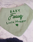 Custom Embroidered Adjustable Muslin Baby Bandana Bib, Personalised Drool Scarf, Birthday Shower, Christening, Teething Feeding Newborn Gift