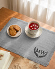 Custom Embroidered Classic Table Placemat, Personalised Guest Name Place Mats Embroidery, Wedding Decor, Kitchen, Dining, Housewarming Gift