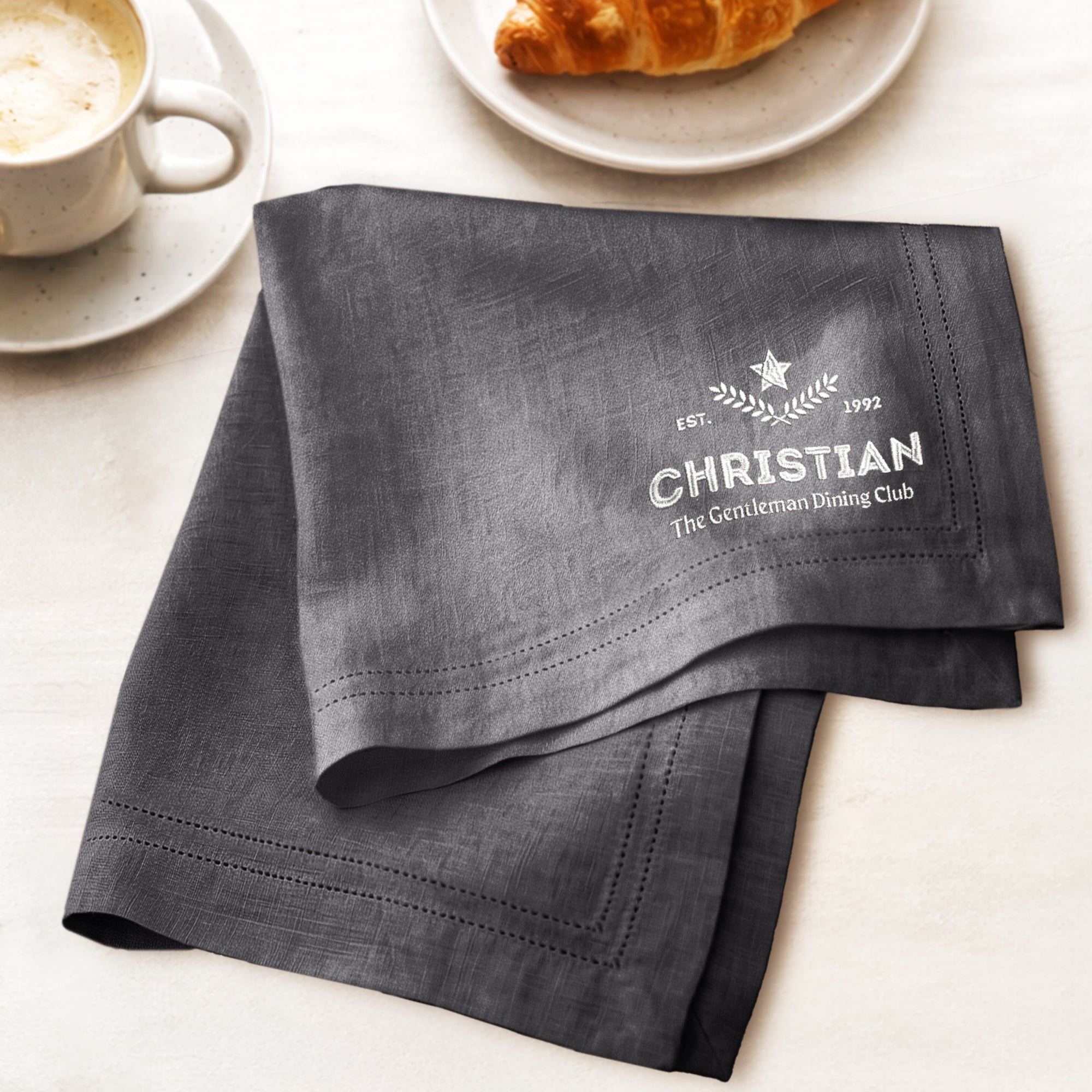 Custom Embroidered Classic Table Placemat, Personalised Guest Name Place Mats Embroidery, Wedding Decor, Kitchen, Dining, Housewarming Gift